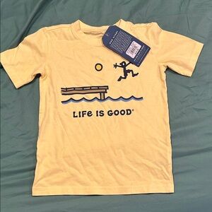 Life Is Good Light Yellow Graphic Tee